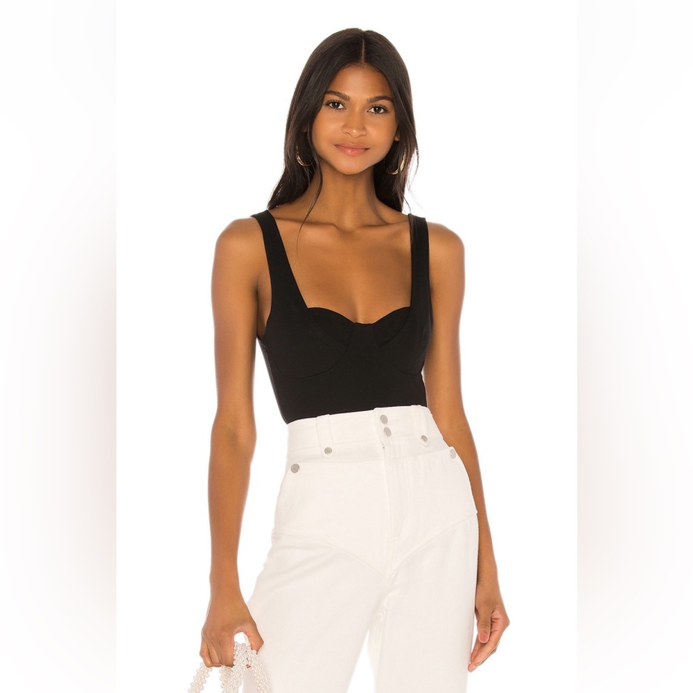 Lovers + Friends Black Bodysuit